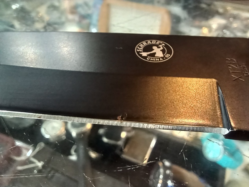 SCHRADE X TIMER DROP POINT KNIFE 4 1/4" FIXED BLADE - XT2B