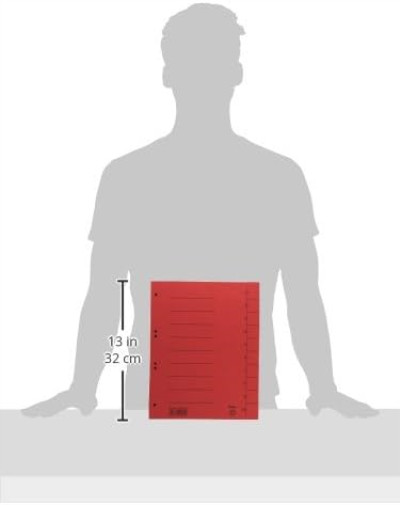 Bene 97300 Divider A4 Coloured Red Pack of 100