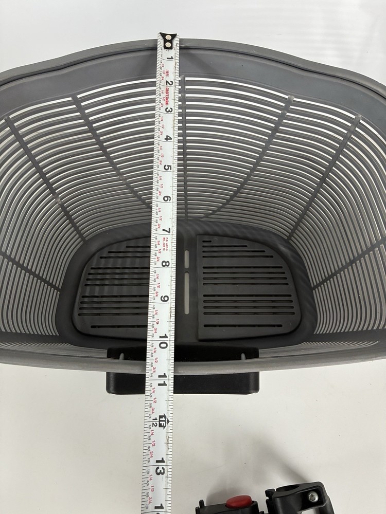 Flinger Grey Bike Basket With quick release adjustable mount system