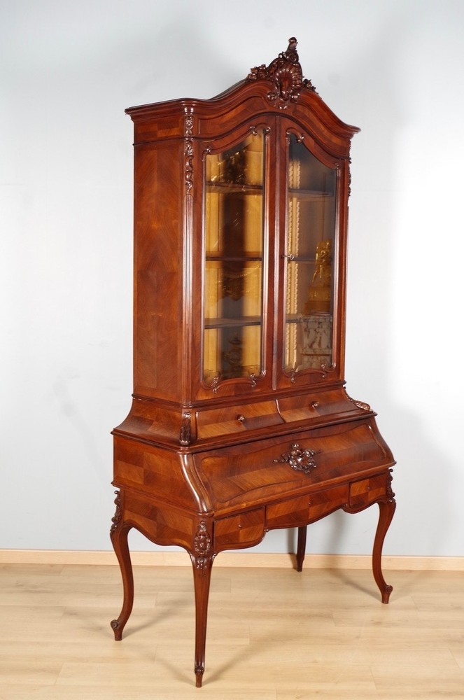 Louis XV Style Bookcase Desk