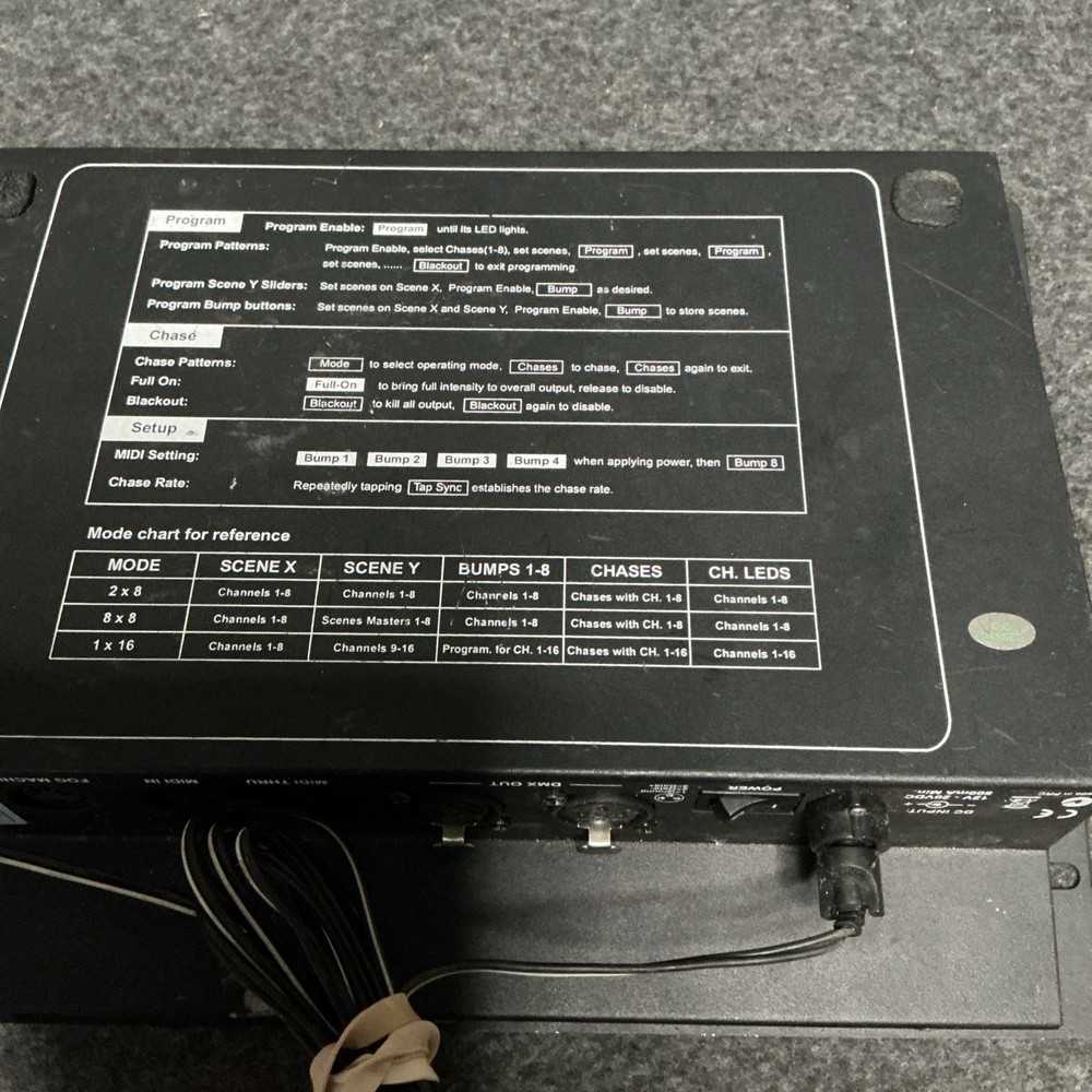 Elation Stage Setter-8 DMX lighting controller console Powers On, Untested