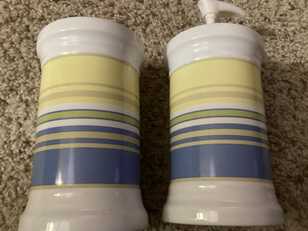 toothbrush and soap dispenser