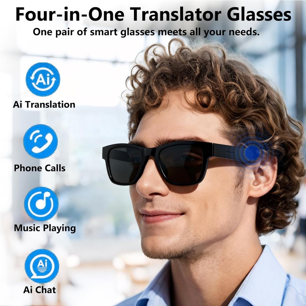 Transformative Smart Glasses - 164 Languages, Music, & AI Chat Technology