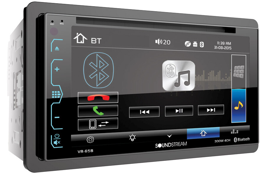 SOUNDSTREAM VR-65B 2-DIN 6.2" TOUCHSCREEN LCD CD DVD USB PLAYER BLUETOOTH STEREO