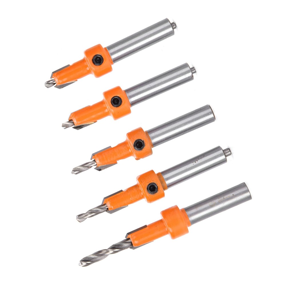 5PcsCountersink Drill Bit Woodworking Self Taping Drill Bit Carpentry Tool New