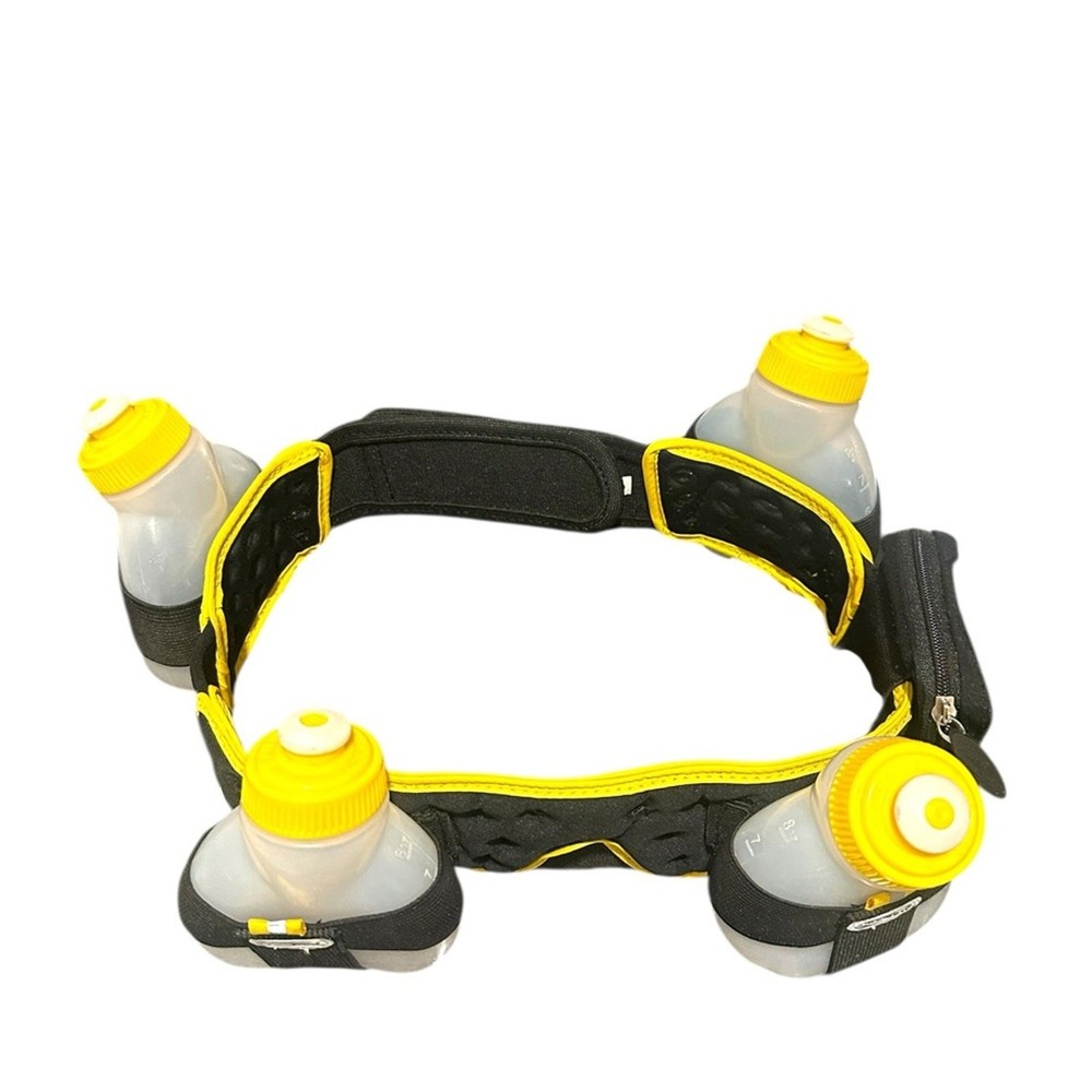Black and Yellow Hydration Running Belt