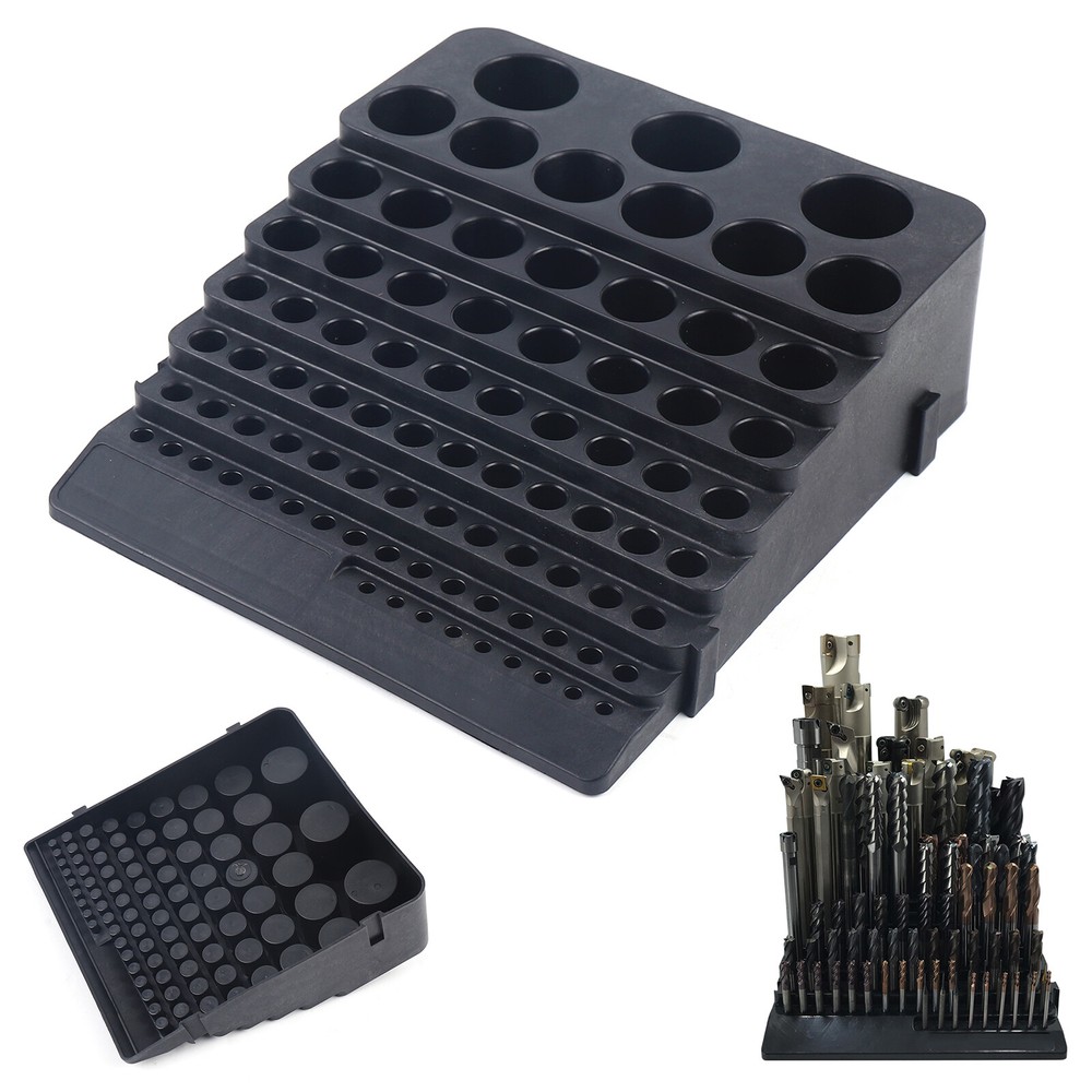 84 Hole Tool Storage Box Milling Cutter CNC Accessories Placement Rack Organizer