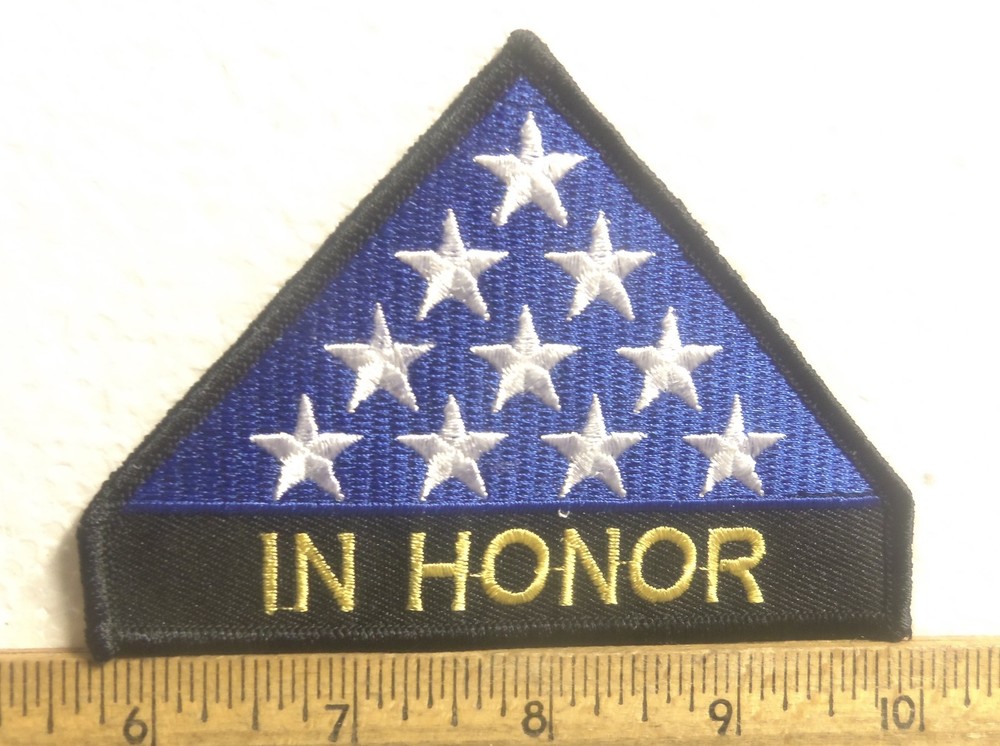 In Honor with Stars Embroidered Patch