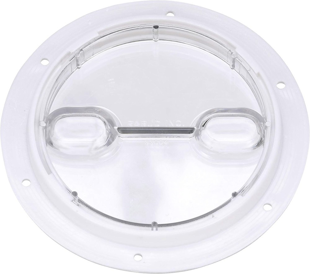 Seachoice Twist N' Lock Deck Plate, White w/Clear Insert