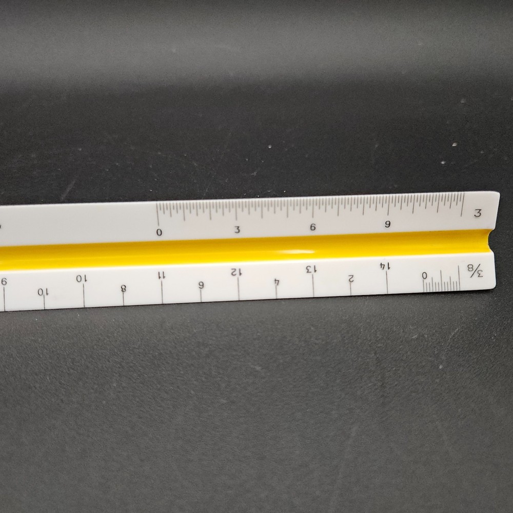 Vintage Dietzgen 1656 BP Triangular Scale Ruler Architecture Drafting