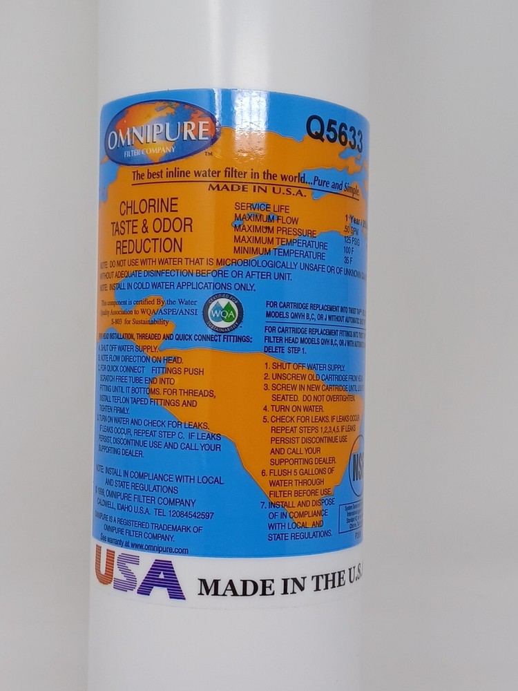 Omnipure Q5633 Q Series Replacement Water Filter Cartridge