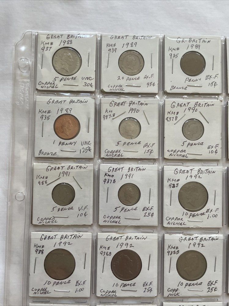 Great Britain 1988-1994 Assorted Coins