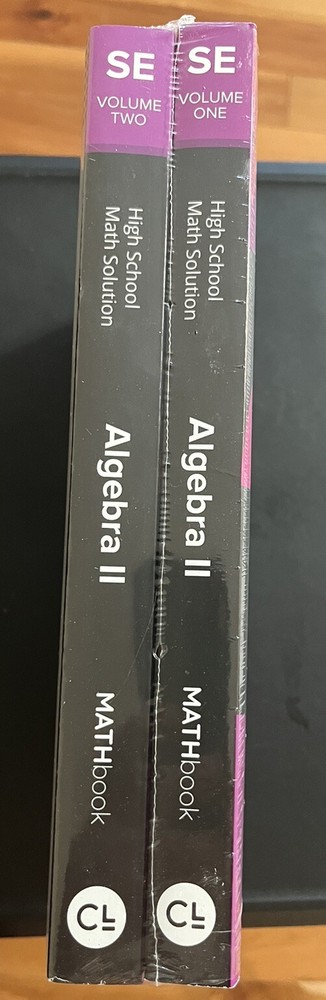 Textbook Math Solution MATHbook Algebra II 2 Student Edition Volume 1, 2 NEW