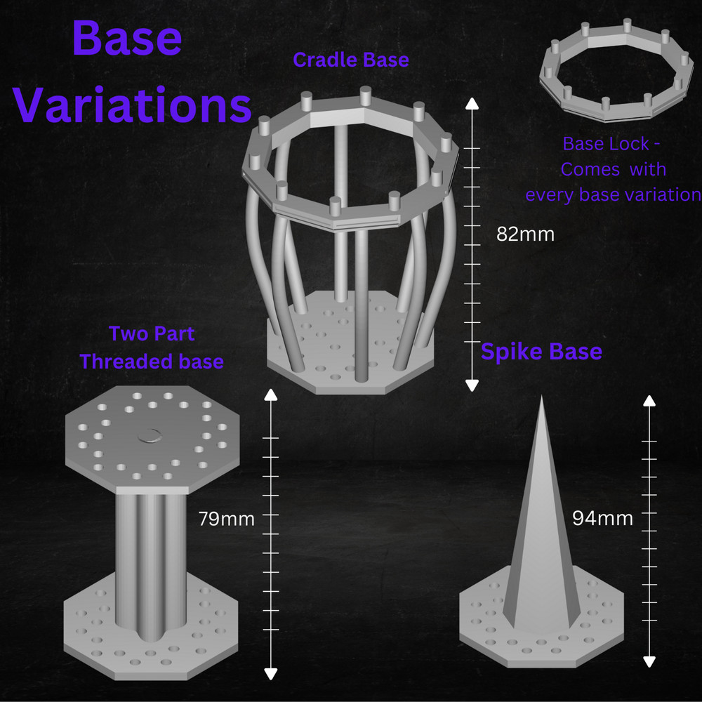 3D Printed Stackable Plant Support: Gothic Decagon Moss Pole Tower