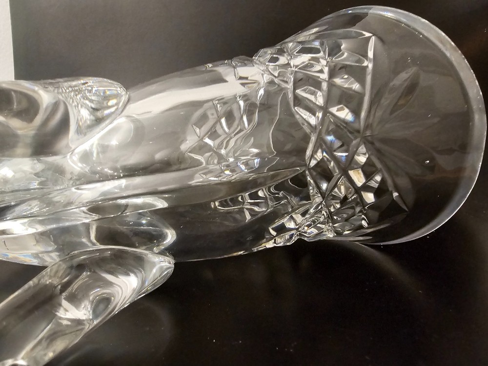 Crystal Cornucopia Heavy Vase