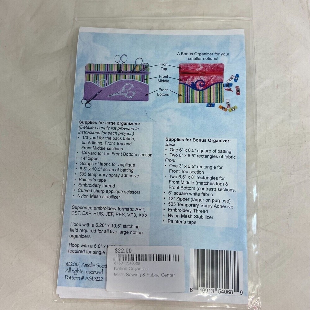 #7496 Amelie Scott Designs Notion Organizers Pattern