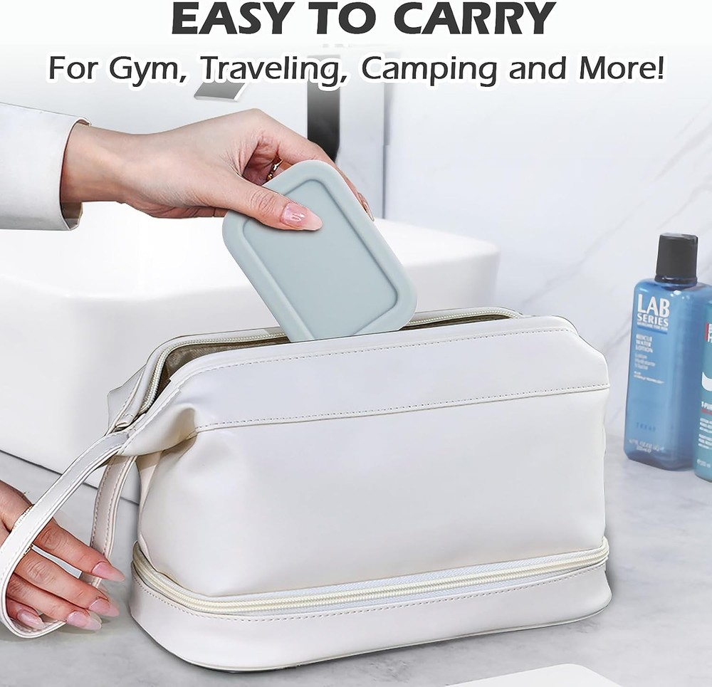 Enhanced Leak-Proof Silicone Soap Case with Draina Layer.