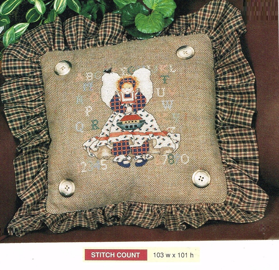 ANGEL SAMPLER  - CROSS  STITCH PATTERN ONLY   HM - EYUW