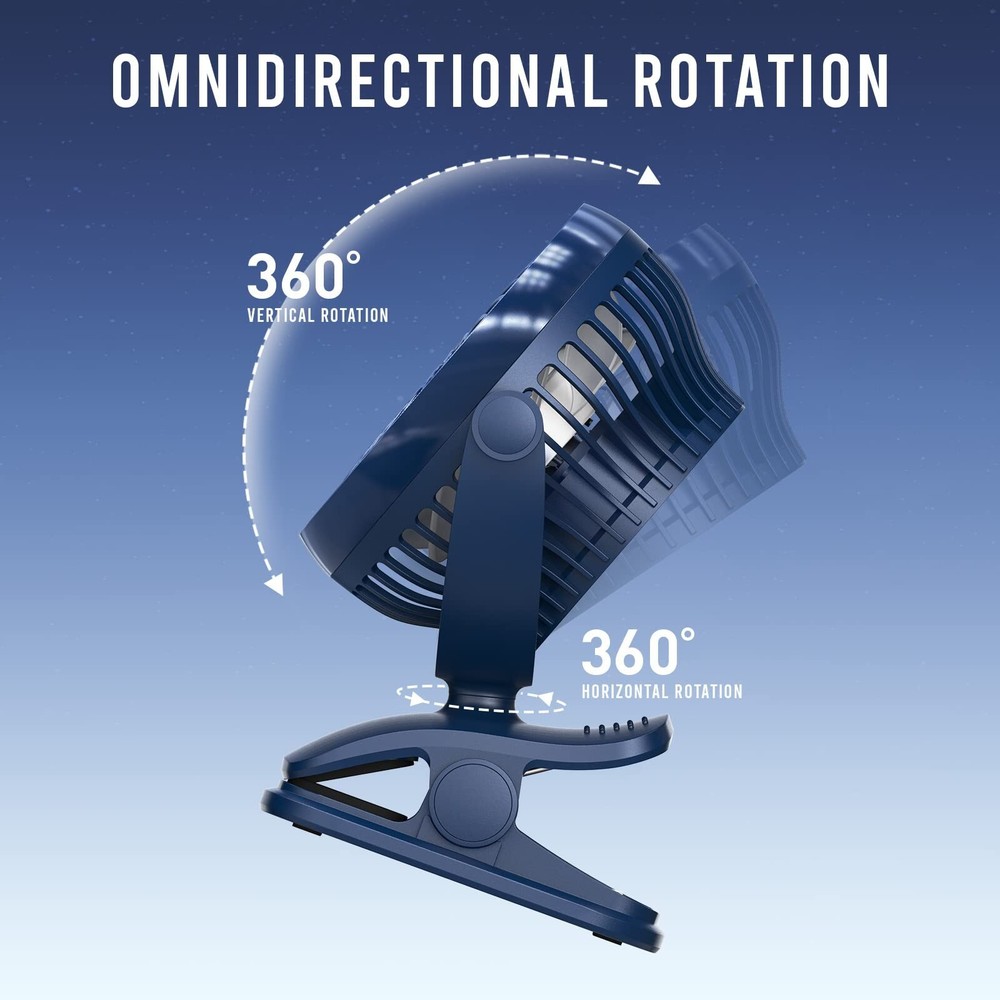 AA Battery Powered Clip on Fan with Aromatic Function,4 Speeds Battery Operat...