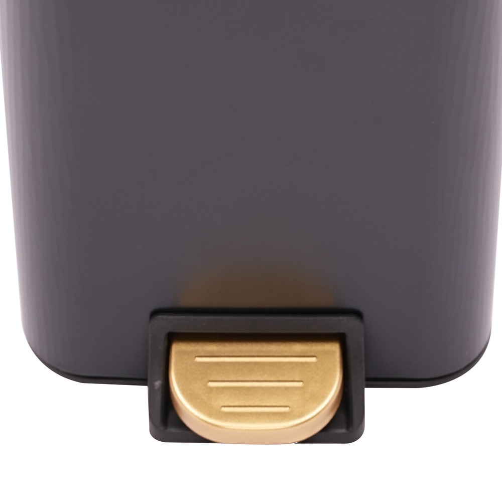 12L Bathroom Trash Can Carbon Steel Step On Kitchen Garbage Bin Step Trash Bin