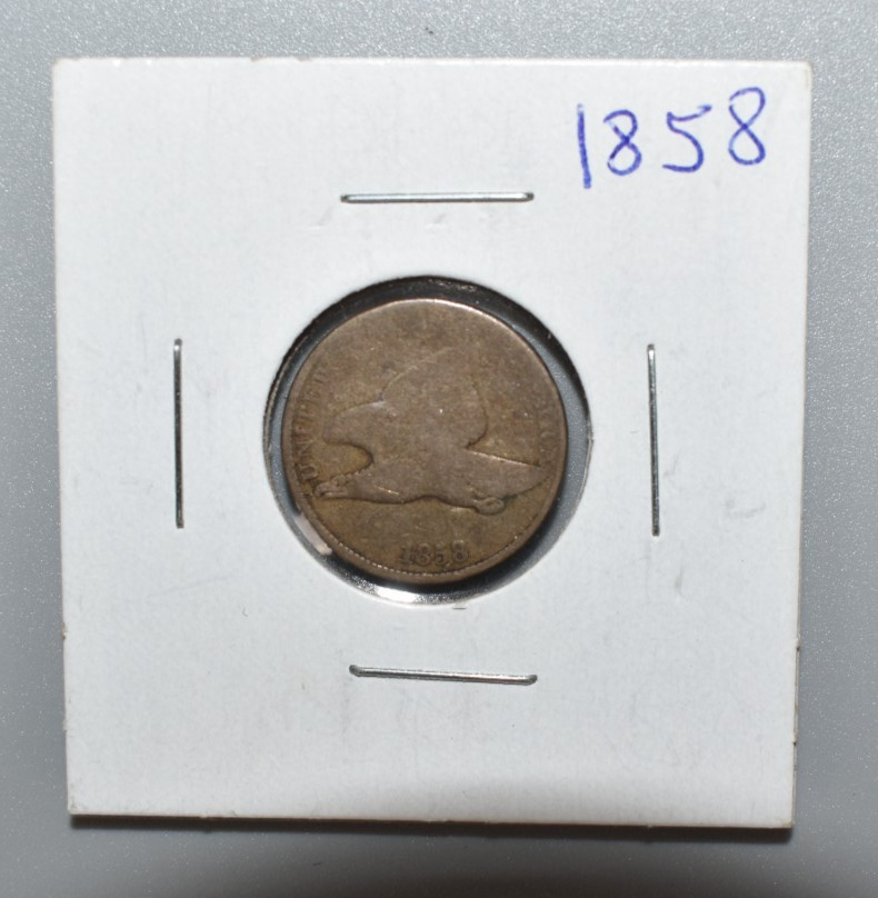 1858 Flying Eage One Cent Penny Coin