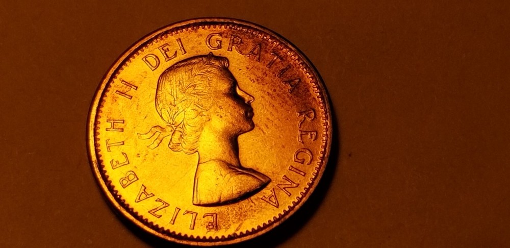 Canada 1962 Massive Doubling Double Date BU Small Cent Penny.