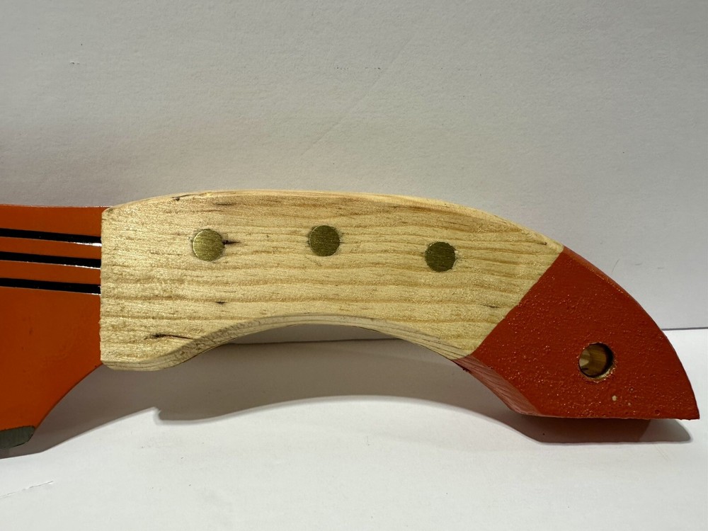 Marbles Fixed Knife Orange Bolo Camp Cleaver w/ Nylon Sheath & Sharpening Stone