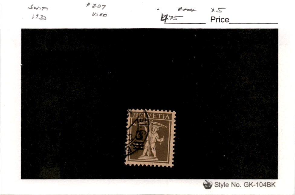 Switzerland, Postage Stamp, #207 Used, 1930 William Tell's Son (AJ)