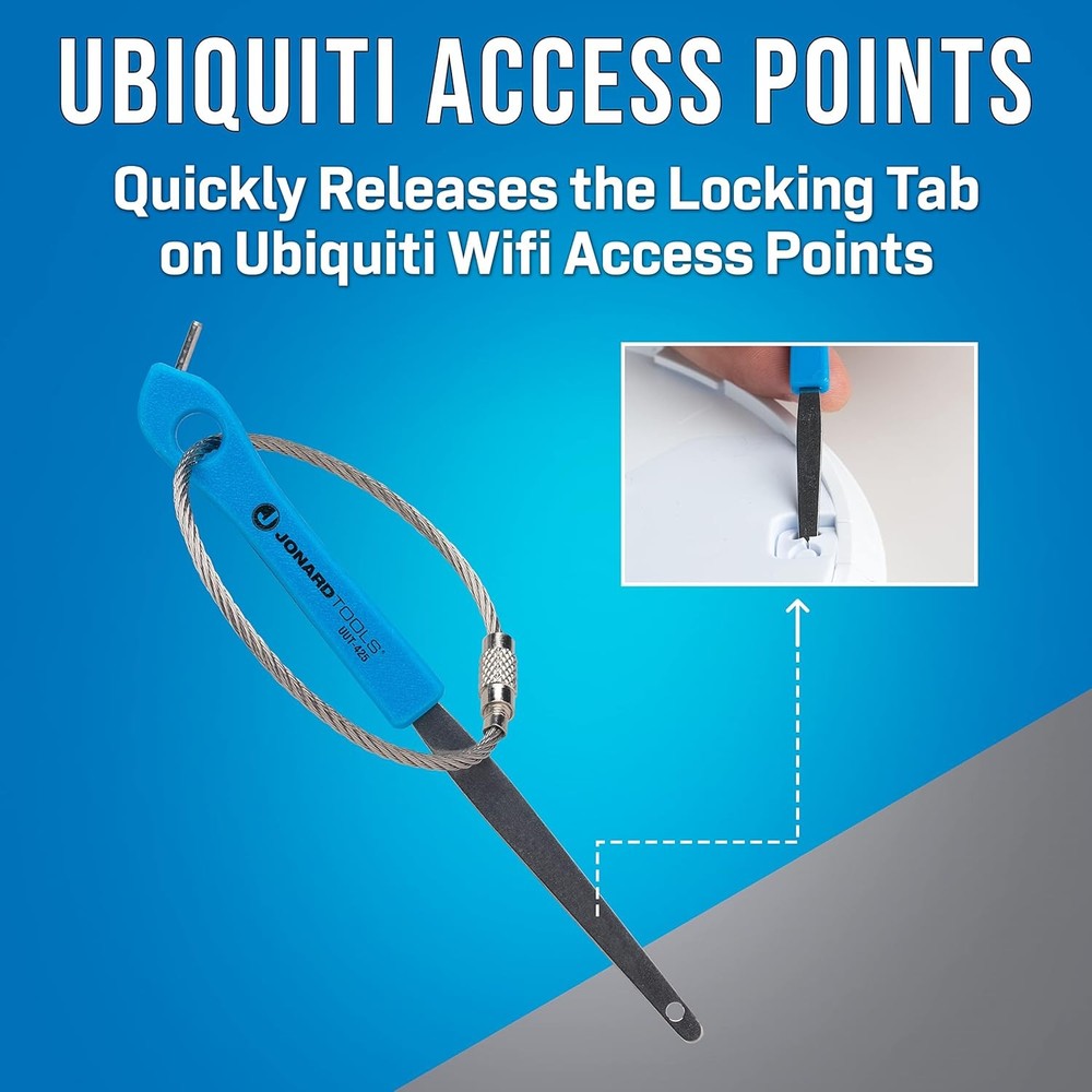 Jonard Tools UUT-425 Ubiquiti WiFi Access Point Base Unlock & Reset Tool Blue