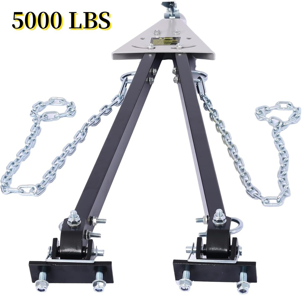 Adjustable Towing Bar Bumper Mount w/ 2X Chains Universal Towing Bar 5000 LBS