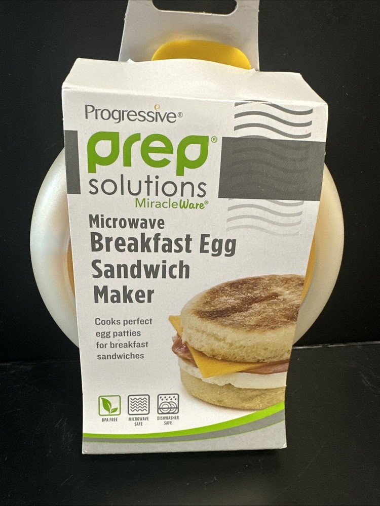 Progressive Miracleware Microwave Breakfast Egg Sandwich Maker Egg Patties