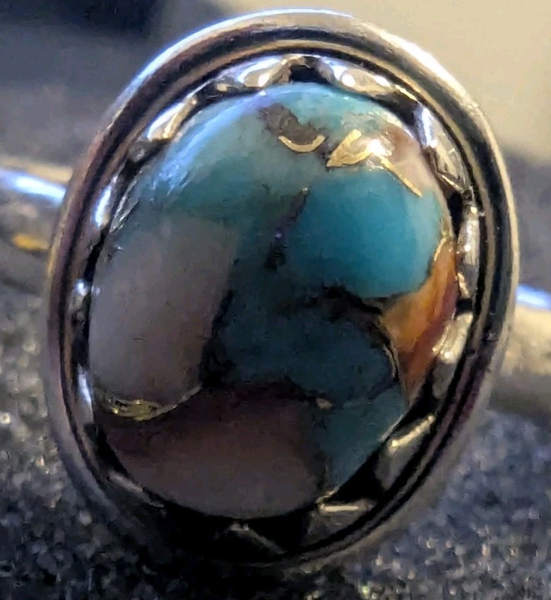 Spiny Oyster Sterling Silver Ring Size 8
