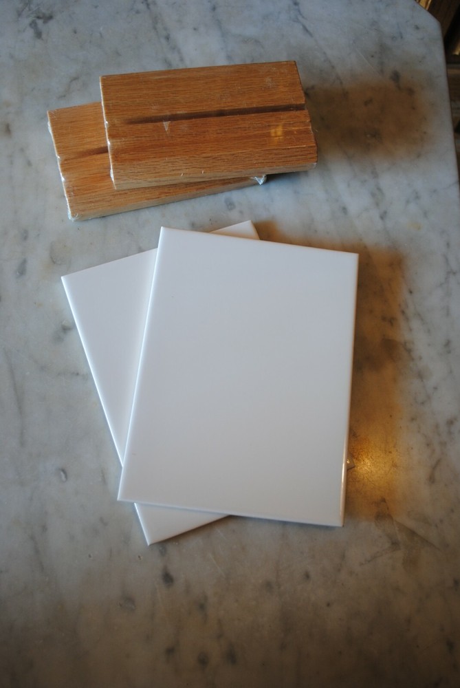 sublimation blank 6x8 gloss white tiles with base