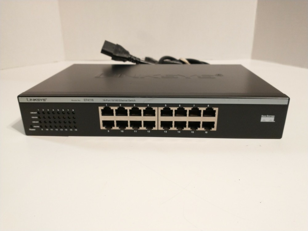 Linksys (Cisco) EF4116 -  Half Rack EtherFast 10/100Mbp (16-Ports Switch)
