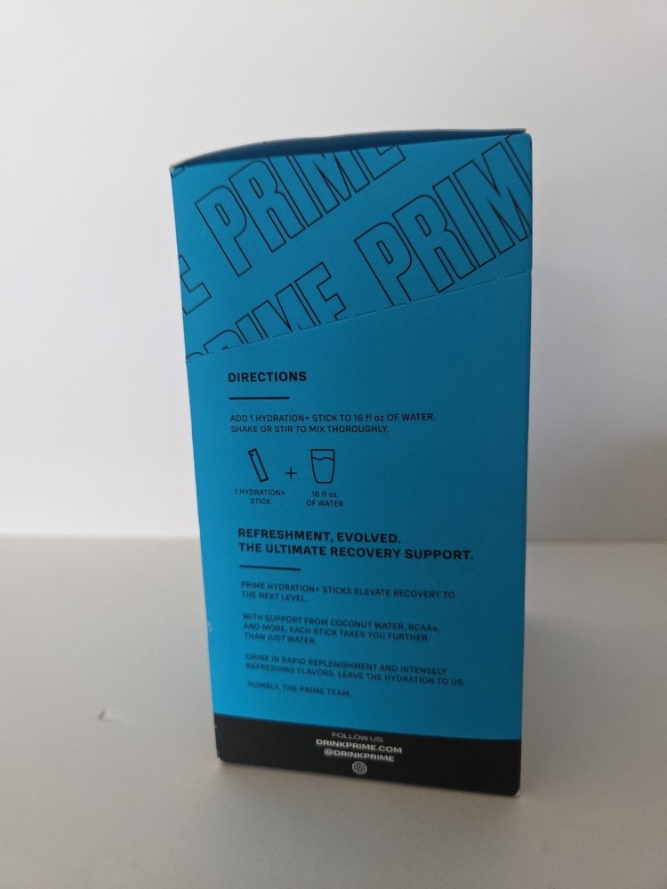 (5) Prime Hydration + Sticks BLUE RASPBERRY 75 Sticks Total READ