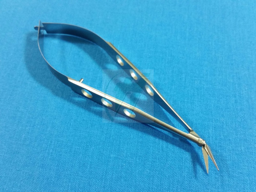 PREMIUM QUALITY PACIVATED VANNAS MICRO SURGICAL SCISSORS 4.5" ANGLED SIDEWAYS