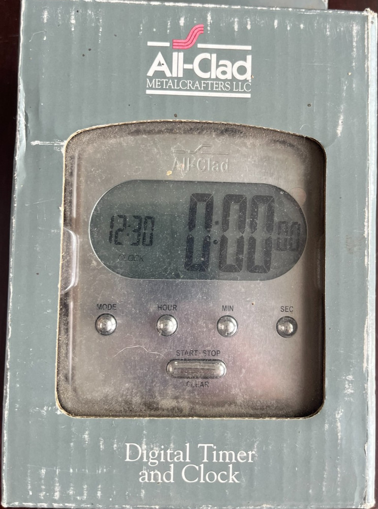All Clad Stainless Kitchen Digital Timer and Clock Stainless T225