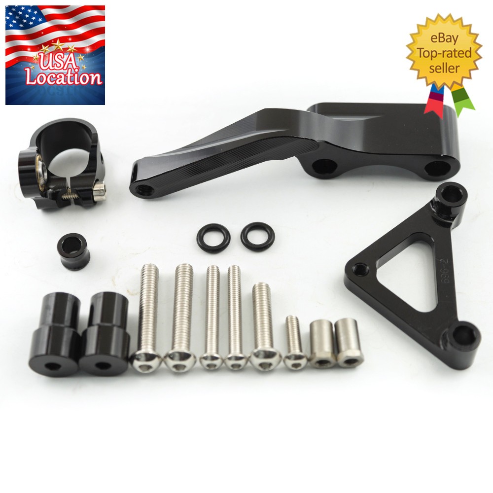 For Ducati Monster 696 Blue Steering Damper Stabilizer Bracket Mounting Kit Set