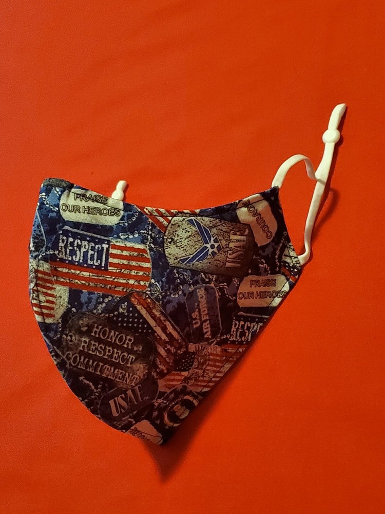 Military Air Force Dog Tags Adjustable Face Mask