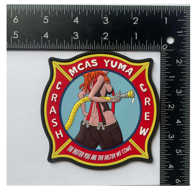 MARINE CORPS MCAS YUMA CRASH CREW PVC PATCH HOOK & LOOP