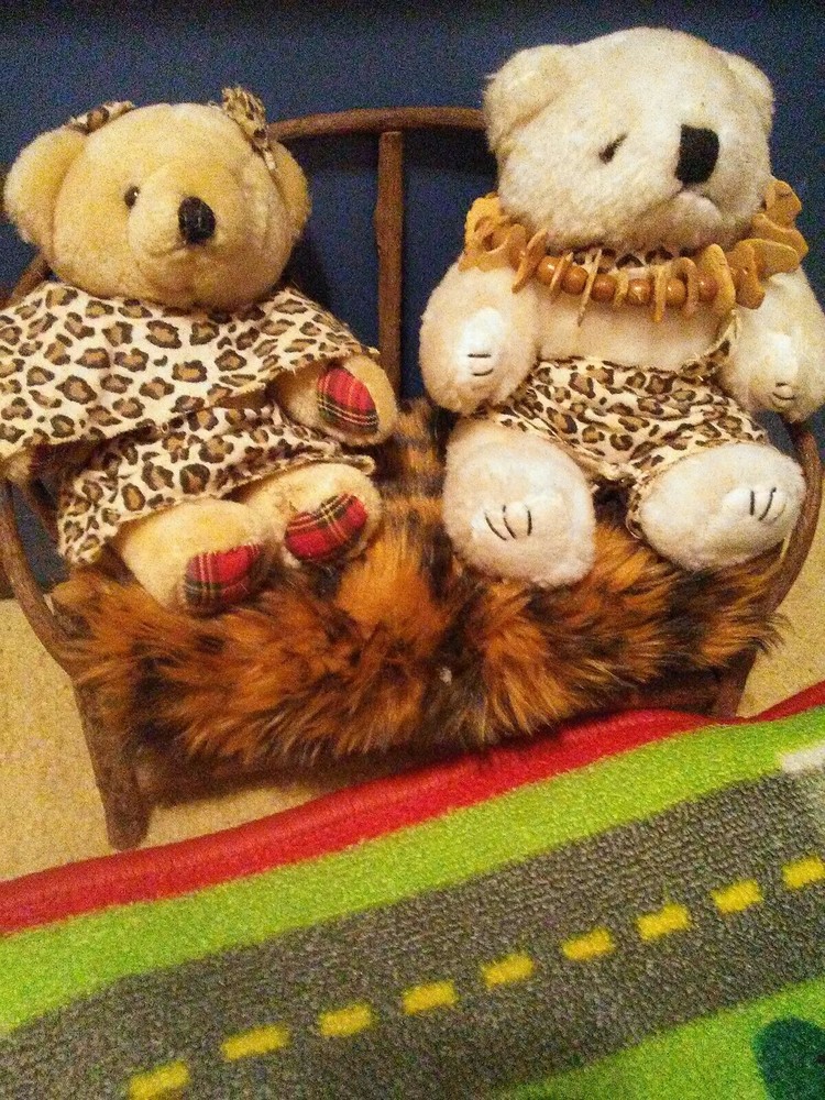 Bears on Stick Bench Clothing Handmade