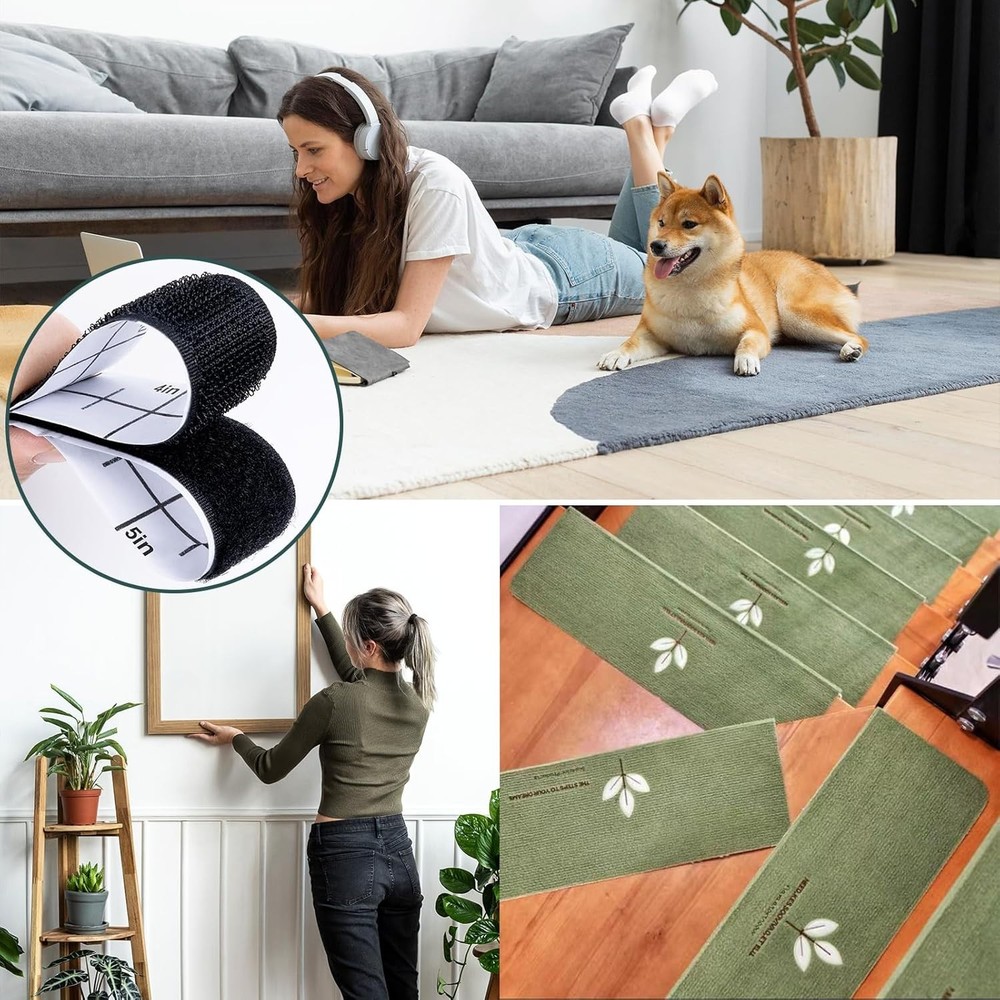 1In x 40Ft Strong Self-Adhesive Hook and Loop Tape - Versatile Craft Solution