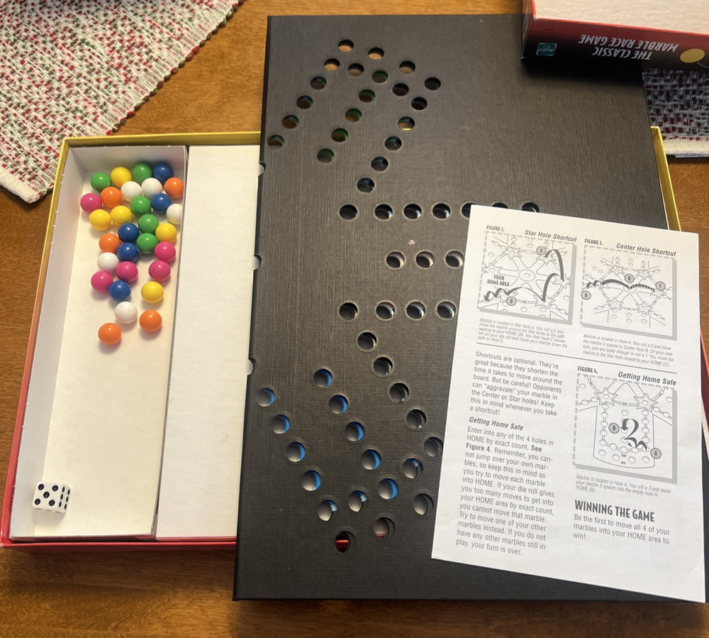 Aggravation Marble Race Board Game Milton Bradley Complete