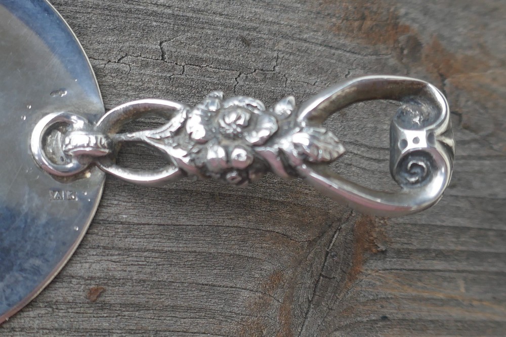 Early Vintage Dutch 835 Fine Silver Desert Server with Open Work Floral Handle