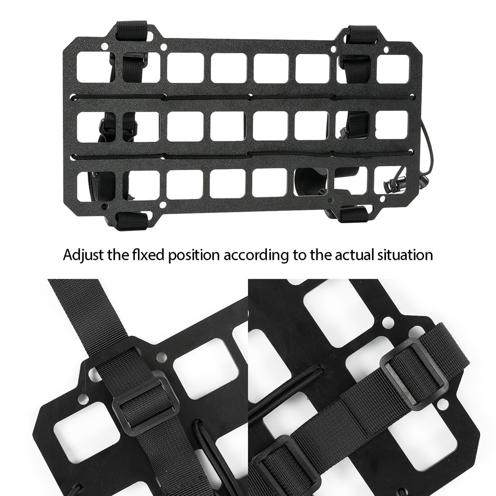 Car Tactical Rigid Molle Panel Sun Visor Organizer Storage Rack Rigid Panel NEW