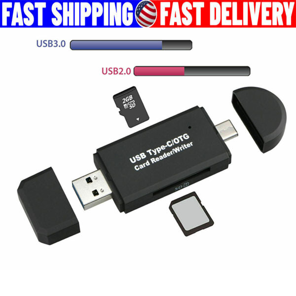 Card Reader USB 3.0 Type C Micro SD TF OTG Smart Memory Adapter Laptop Computer