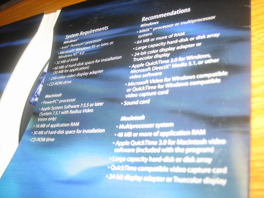 ADOBE PREMIERE 5.0 FOR MAC PLUS MEDIA CONTENT WINDOWS/MAC CD`S