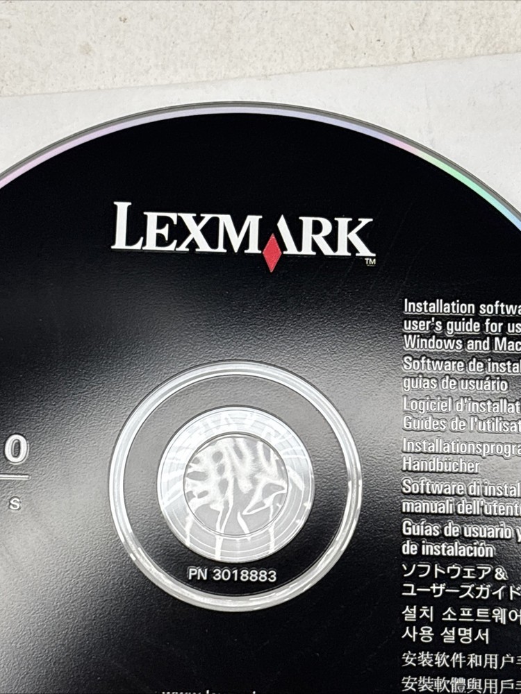 Lexmark 6600 series Printer Installation Software Disk CD