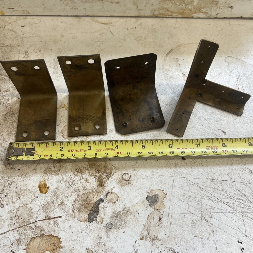 19thC Brass Trunk Corners