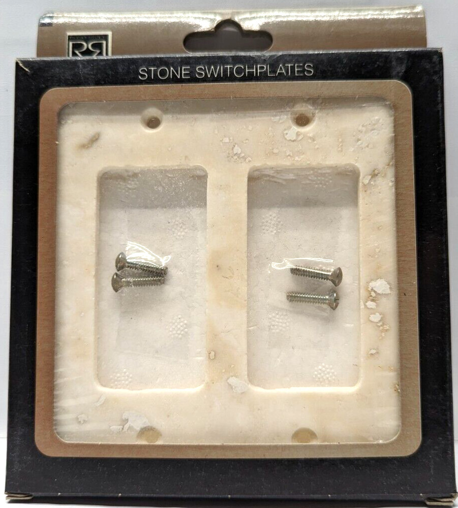 Ivory Travertine Double Rocker Switch Wall Plate / Switch Plate